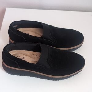 Clarks Men's Black Slip-On Shoes